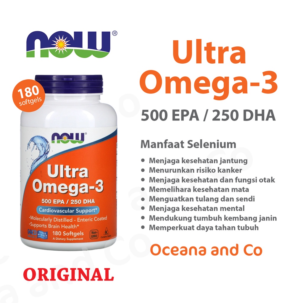 Jual NOW FOODS ULTRA OMEGA-3 OMEGA 3 FISH OIL OMEGA3 DHA EPA 180 ...