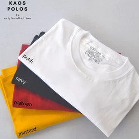 Kaos Polos Lengan Pendek Pria Wanita Cotton Combed 30S Oneck Kaos Unisex Kaos Distro