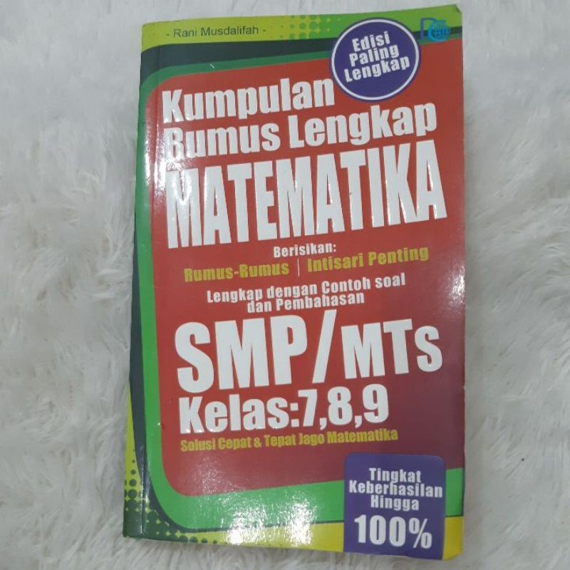 Jual KUMPULAN RUMUS LENGKAP MATEMATIKA SMP/Mts Kelas 7,8,9 Edisi Paling ...