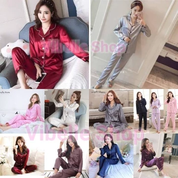 SATINPP Vibelle Baju Tidur Piyama Satin Silky Velvet Premium Wanita