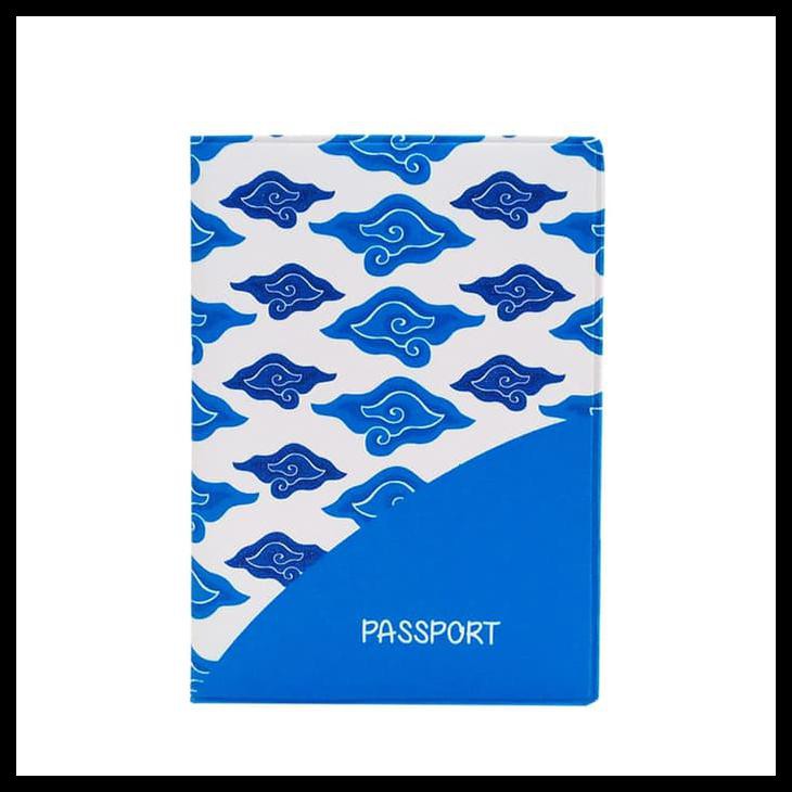 Jual Cover Passport Batik Mega Mendung Biru Sampul Passport Case Holder ...