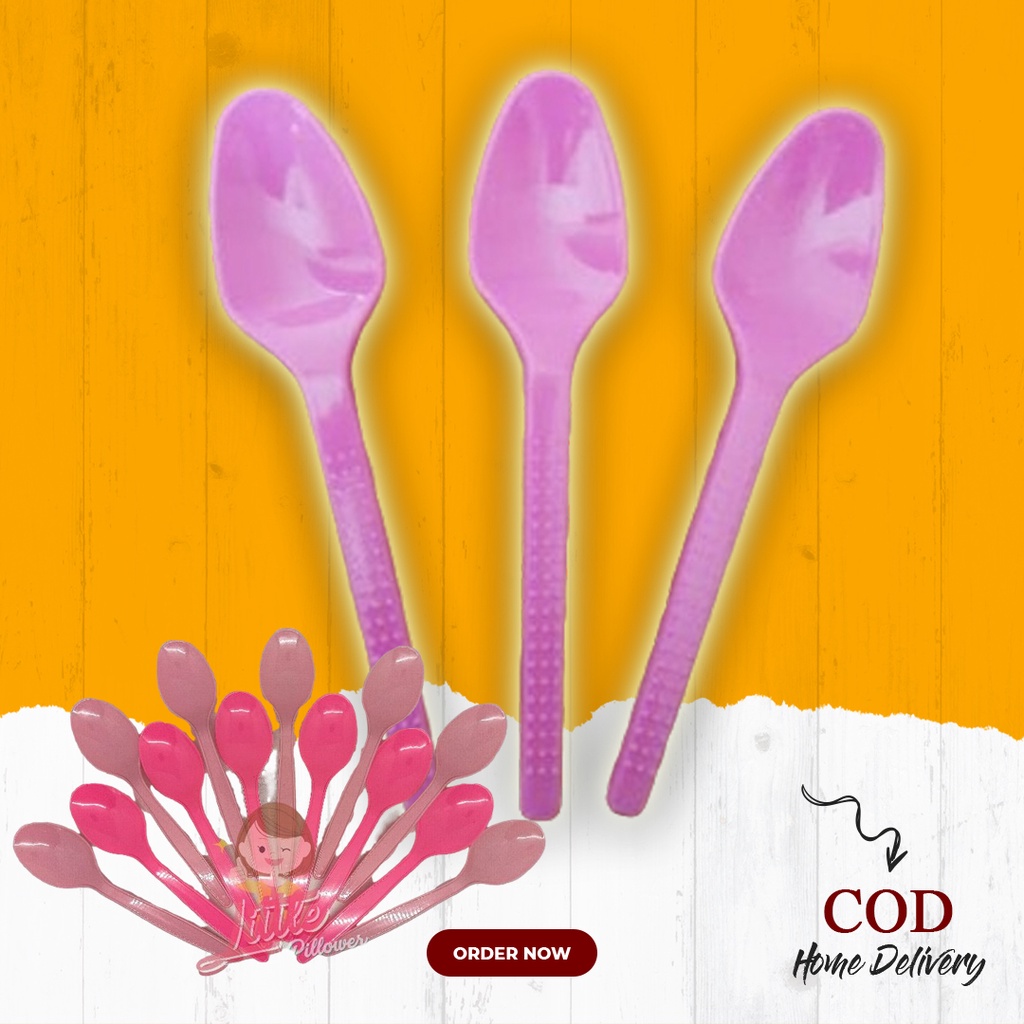 Jual Sendok Makan Plastik Pink / Sendok Plastik - Isi 25pcs | Shopee ...