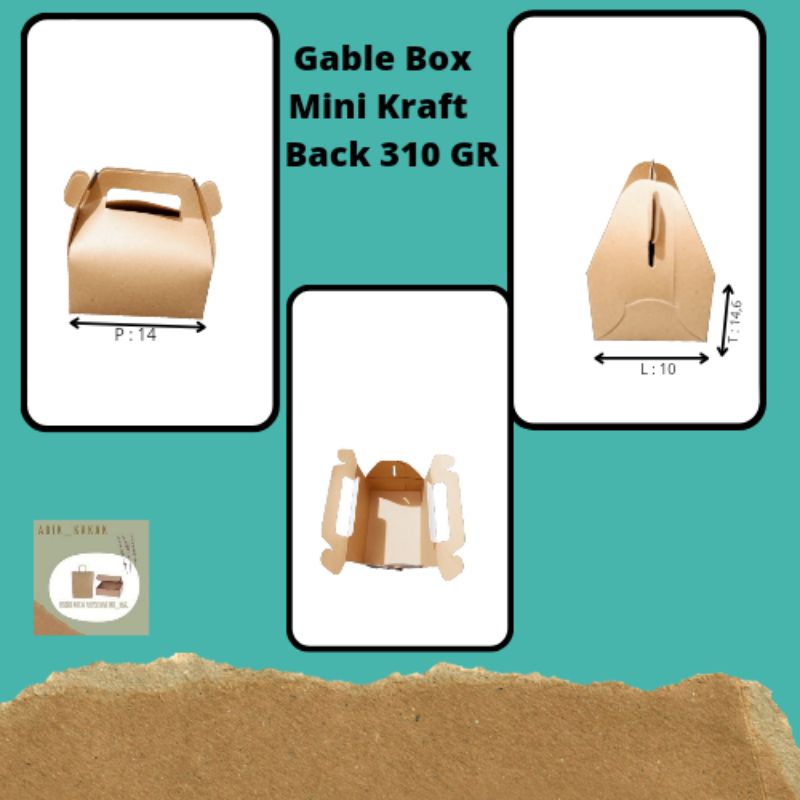 Jual Kraft Gable Box Mini Back 325Gr LAMINASI | Shopee Indonesia