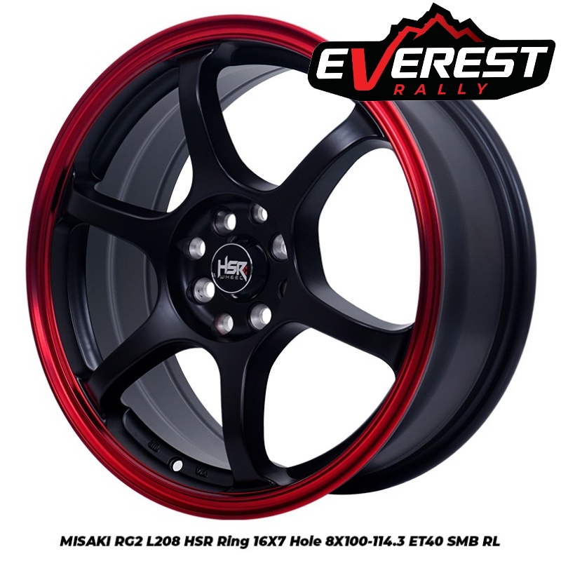 Jual Velg Mobil Palang 6 HSR Wheel Misaki Ring 16 PCD 4x100 4x114,3