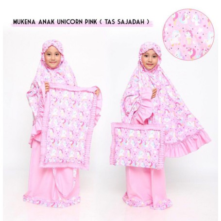 Jual Mukena Anak Unicorn Pink Tas Sejadah (COD) Shopee Indonesia