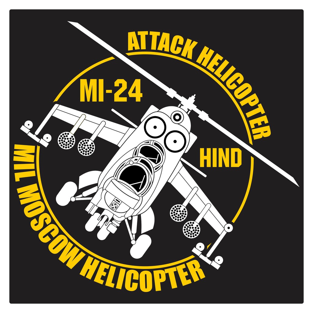 Jual Hind Mil Mi-24 Attack Transport Helicopter Cutting Sticker ...