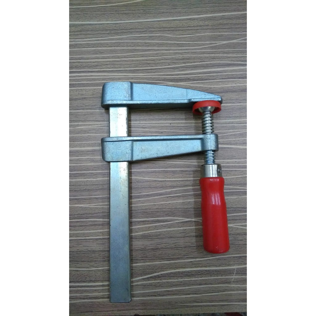 Serre-joint à Cornière (F-clamp) Silverline 150x80mm - Mors Doux Pour Protéger Les Surfaces