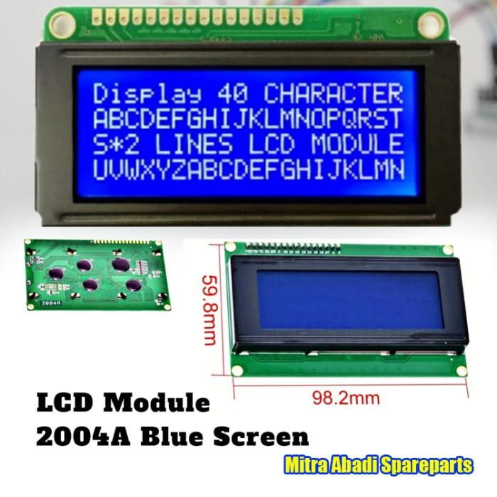 Jual LCD Display Character Module 2004A Blue Screen | Shopee Indonesia