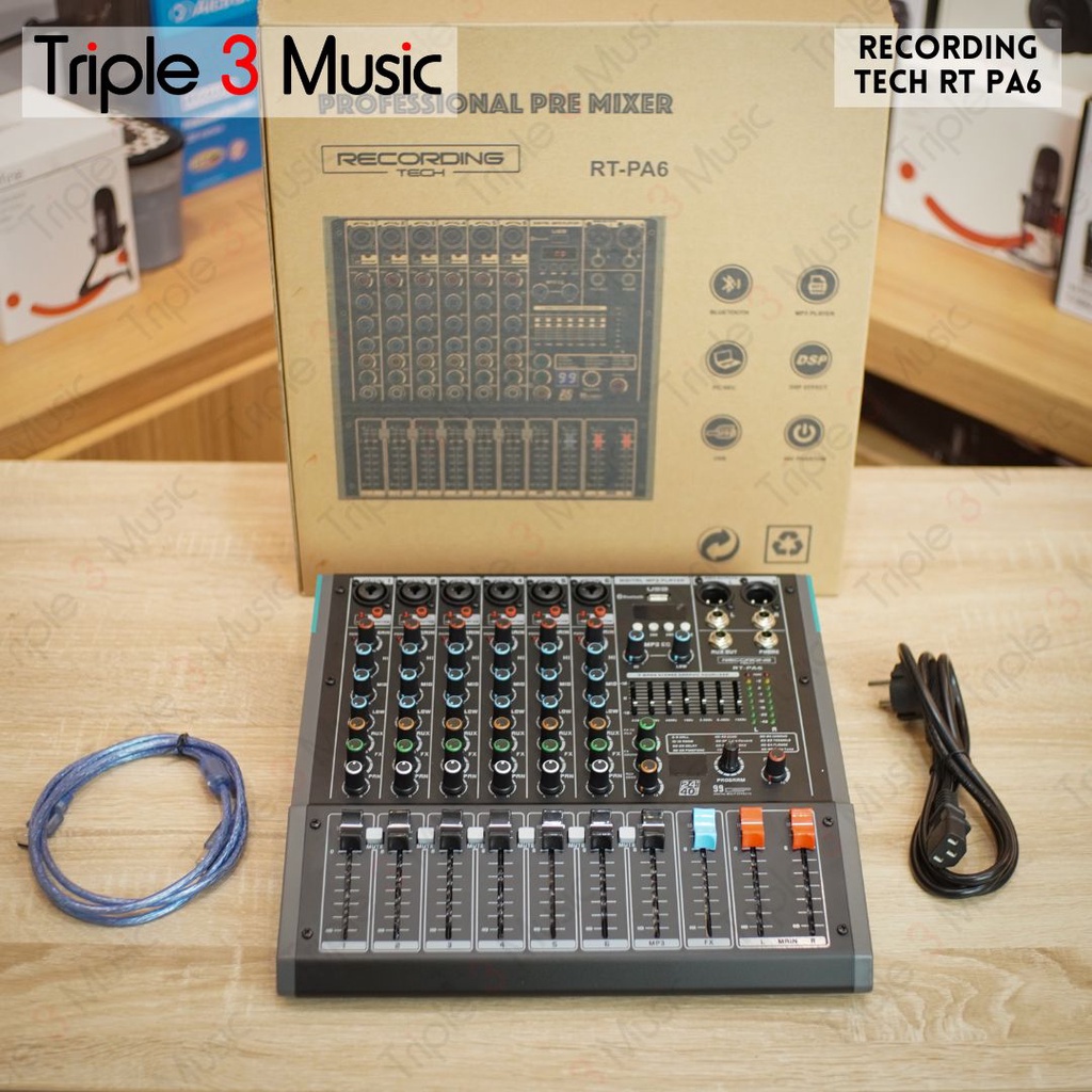 Jual Recording Tech RT PA6 Mixer Audio 6 Channel | Shopee Indonesia