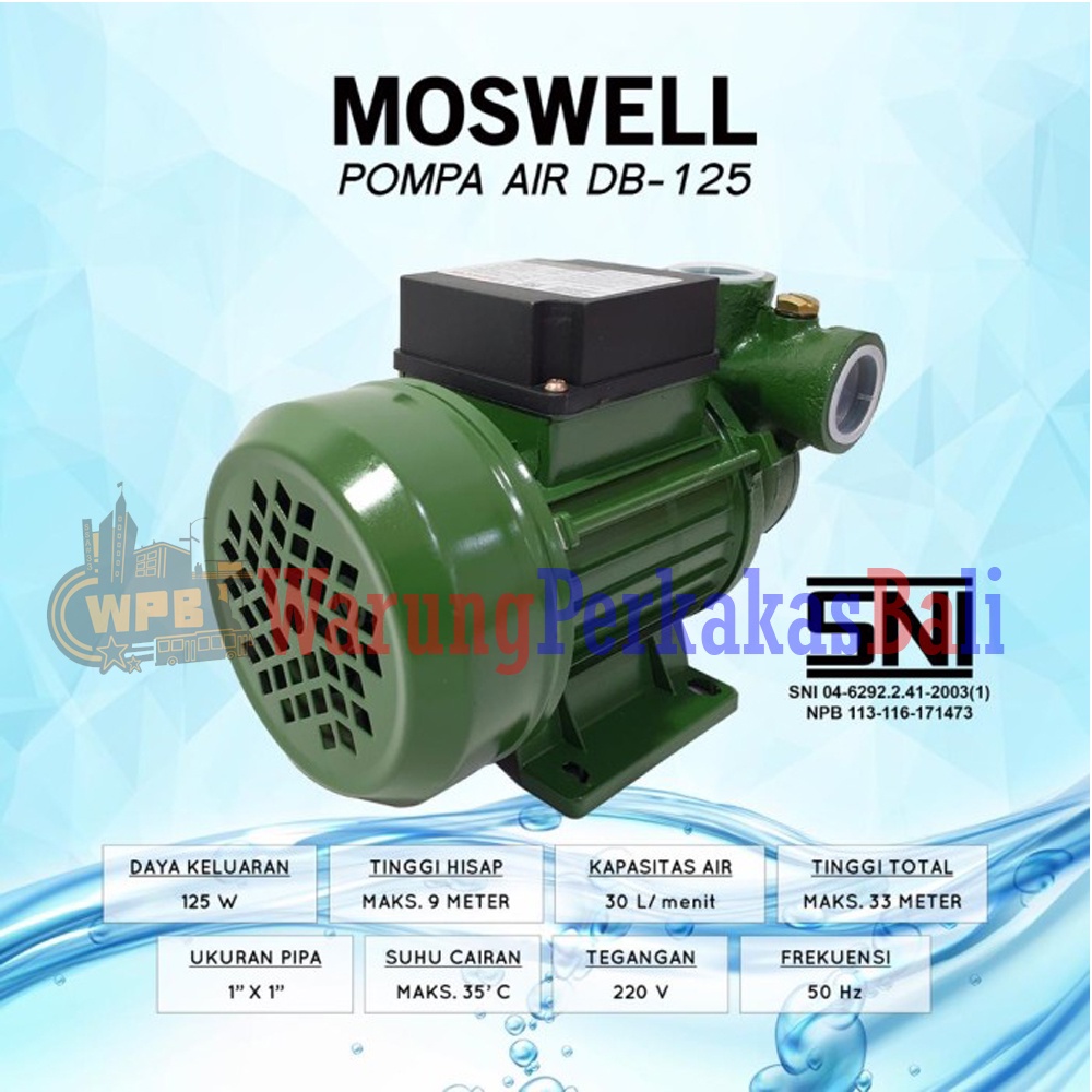 Jual MOSWELL POMPA AIR LISTRIK DB-125 SUPERIOR POMPA AIR LISTRIK ...