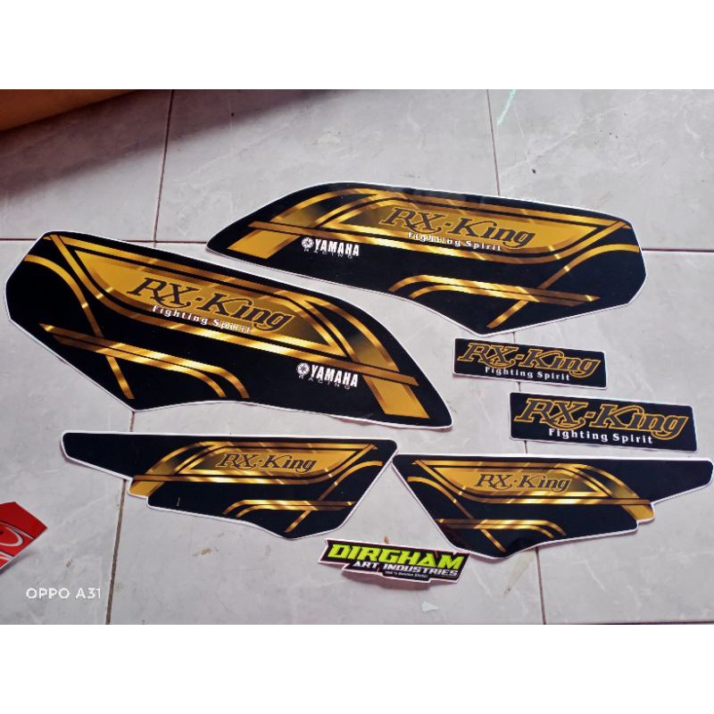 Jual COD Striping variasi Yamaha RX king motih hitam gold | Shopee
