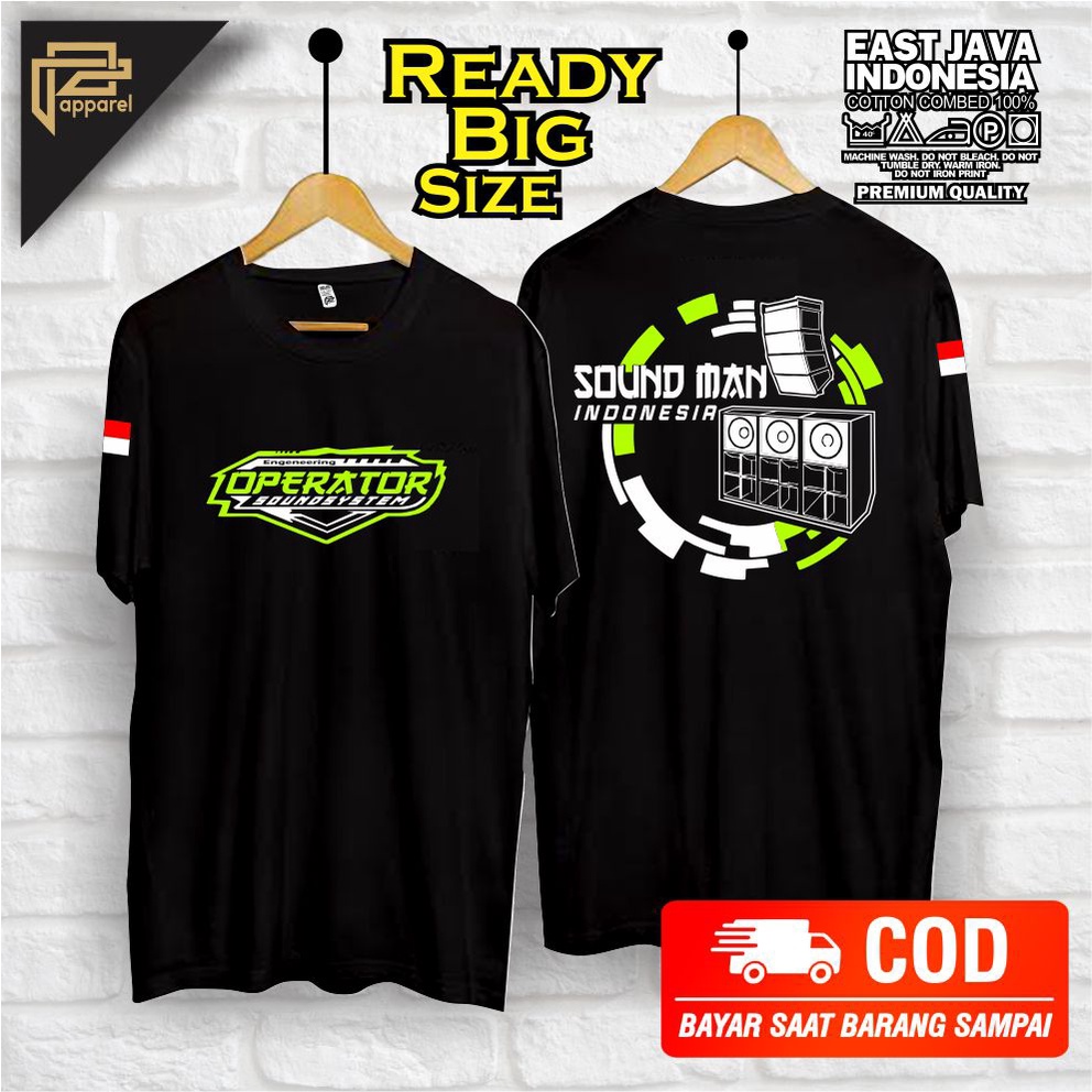 Jual baju kaos operator Sound System indonesia sound sistem audio bahan ...