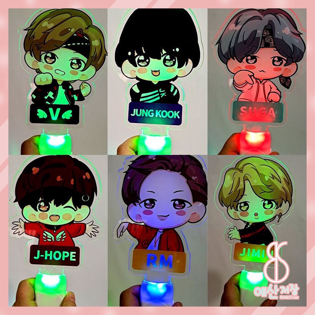 Jual [BS] BISA COD Light Stick Cartoon WARNA -WARNI BTS BT21 Lampu ...