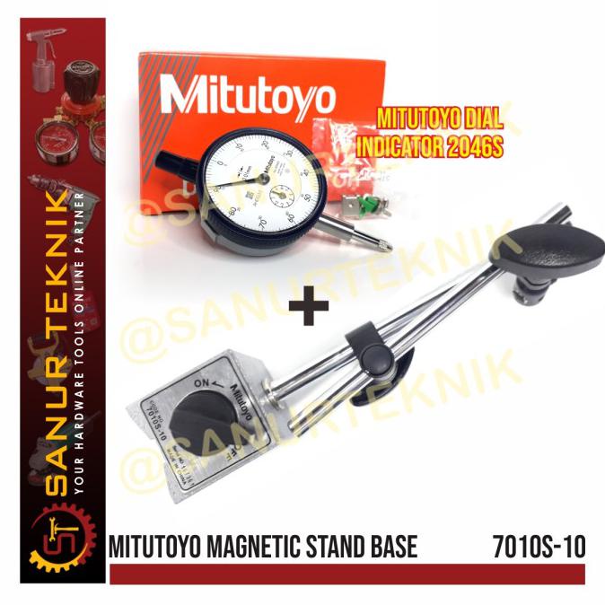 Jual Paket Mitutoyo Dial Indicator 2046s Magnetic Stand Base 7010s