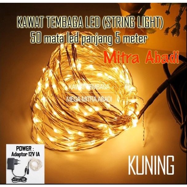 Jual Lampu Natal Led Kawat Tembaga String Light Led 5 Meter Shopee