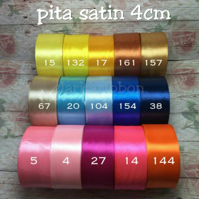 Jual Pita Satin 4cm 15 Inch Pita Craft Pita Bouquet Pita Hampers Shopee Indonesia 9988