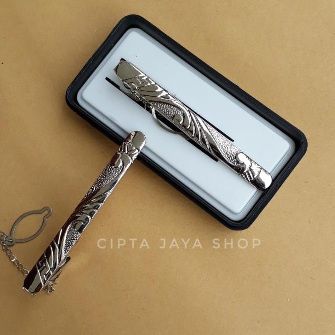 Jual PENJEPIT DASI/TIE CLIP/PIN DASI SILVER | Shopee Indonesia