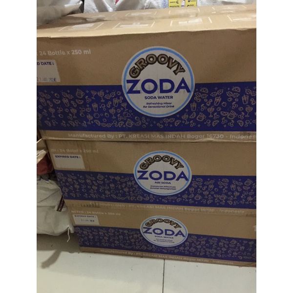 Jual Zoda Water Air Soda Tawar 1 dus isi 24 botol 250ml | Shopee Indonesia