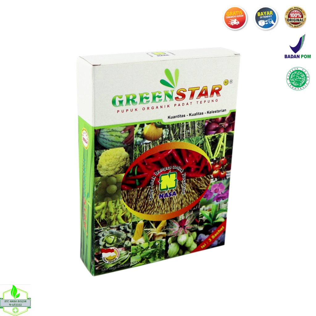 Jual Pupuk Organik Greenstar Nasa Perangsang Tumbuhan Hasip panen ...