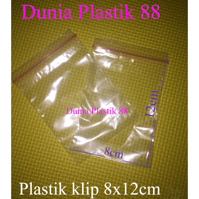 Jual 100pc Kantong Plastik Klip 8x12cm Ziplock Zipper Pouch Segel