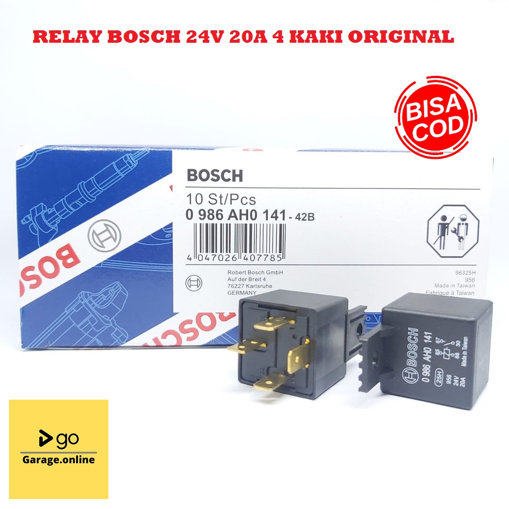 Jual RELAY BOSCH KAKI 4 24V 20A 4 KAKI BOSCH ORIGINAL UNTUK TRUCK BUS ...