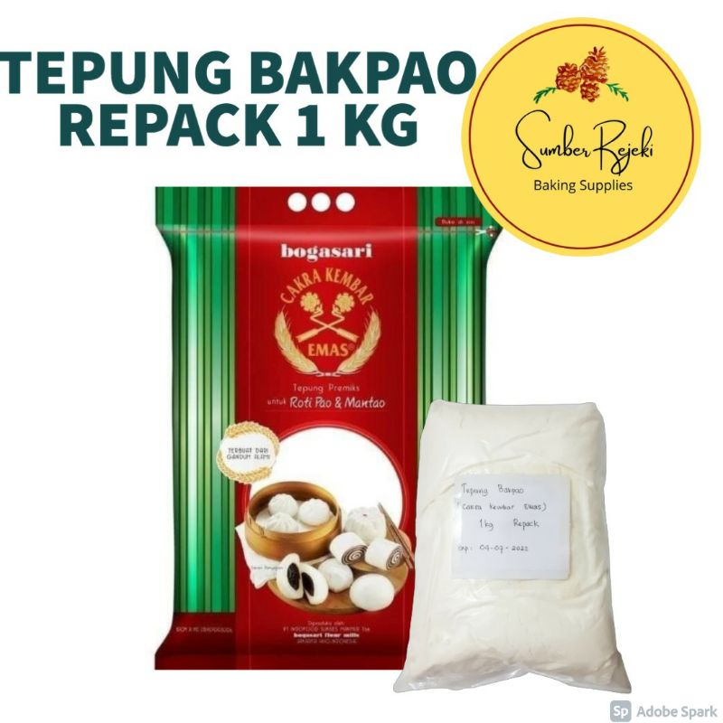 Jual Tepung Bakpao / Tepung Pao dan Mantao Bogasari Cakra Kembar Emas 1
