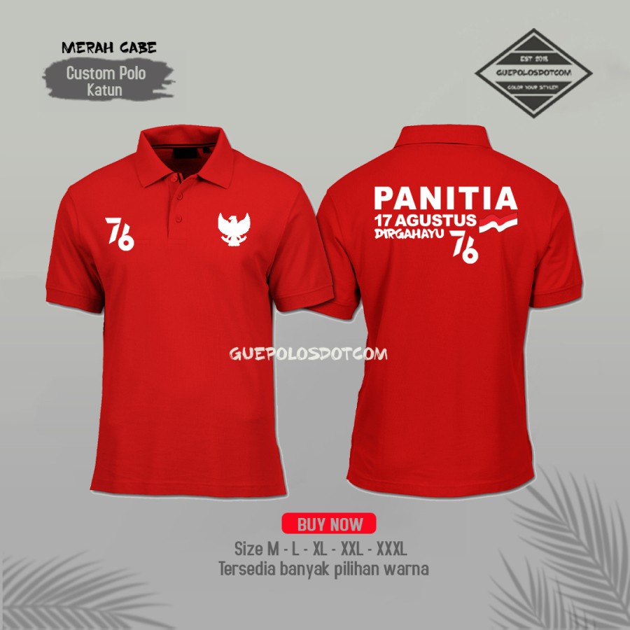 Jual Kaos Kerah Polo Panitia Agustus Kaos Kerah Panitia Hut Ri Ke Merdeka Shopee Indonesia