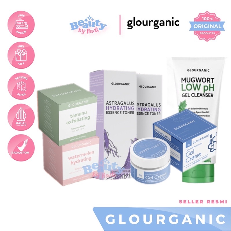 Jual [READY] GLOURGANIC SLEEPING MASK FACIAL WASH COLLAGEN CERAMIDE
