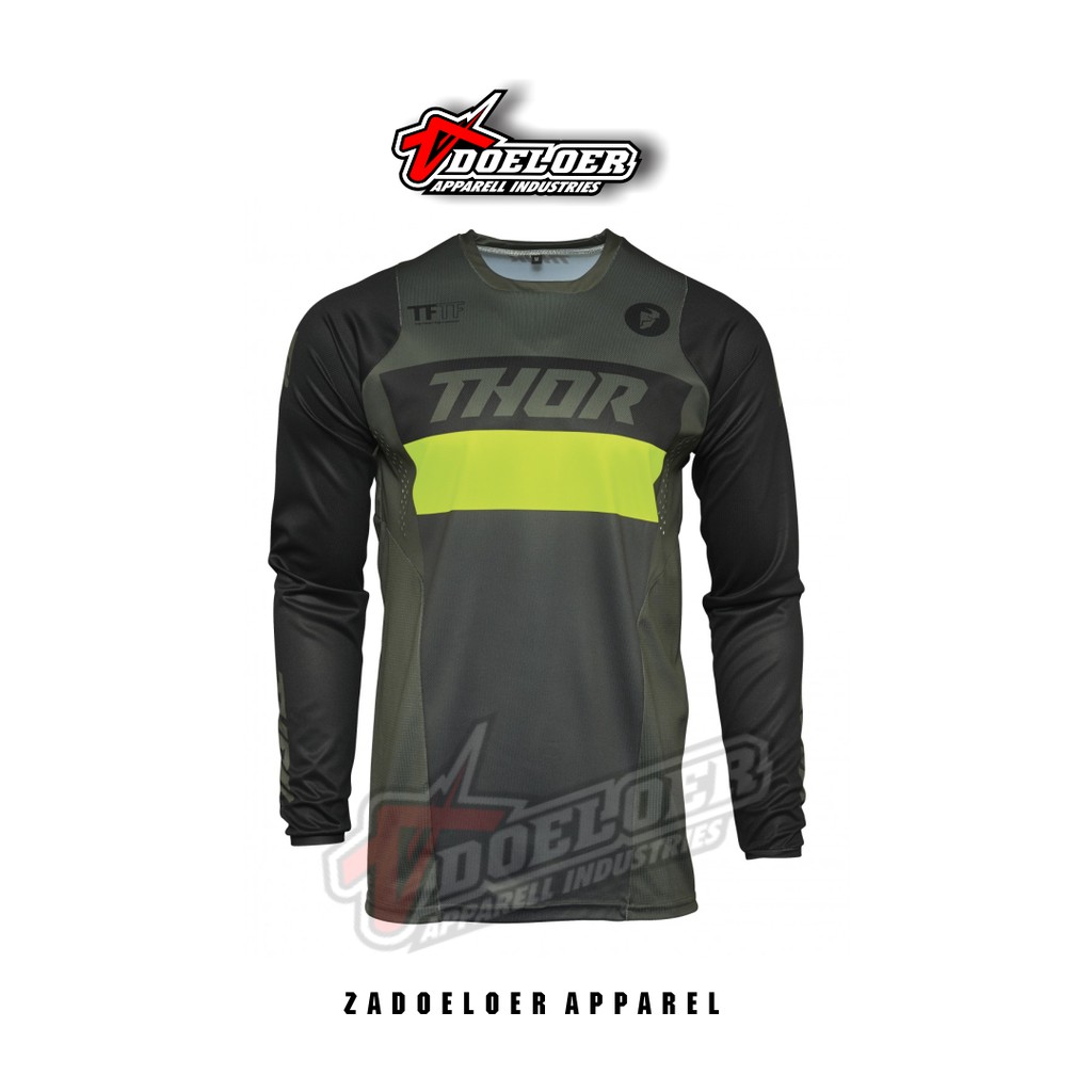 Jual Jersey TH0R Pulse Racer Series Green Army | Kaos Trail & Gowes ...