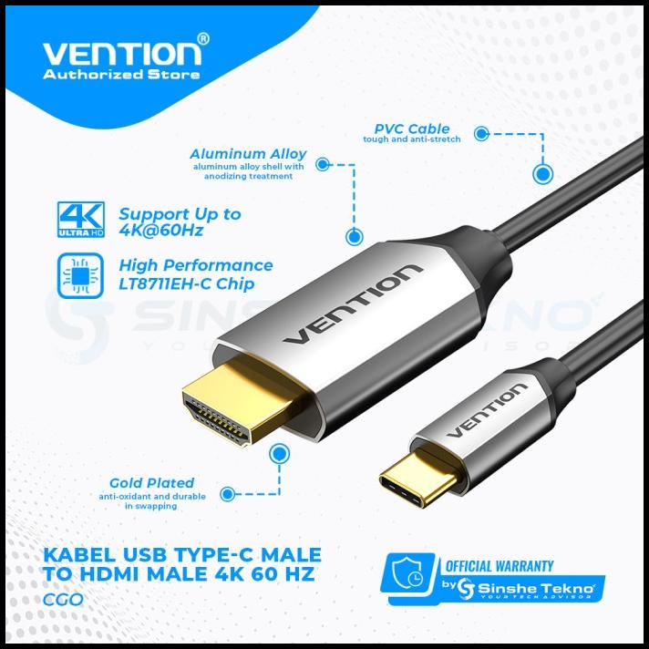 Jual Vention Kabel Usb Type C To Hdmi Netflix Hdcp Certified