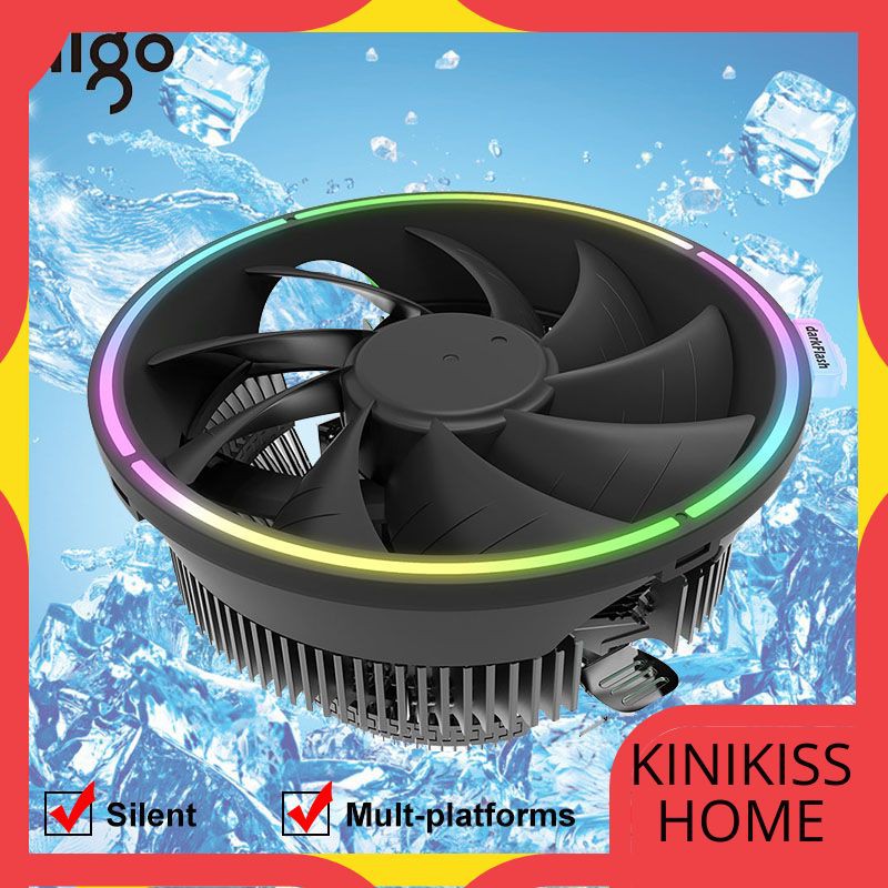 Jual Kipas Komputer Aigo RGB CPU Cooler 3PIN Radiator For AMD Intel 775 ...