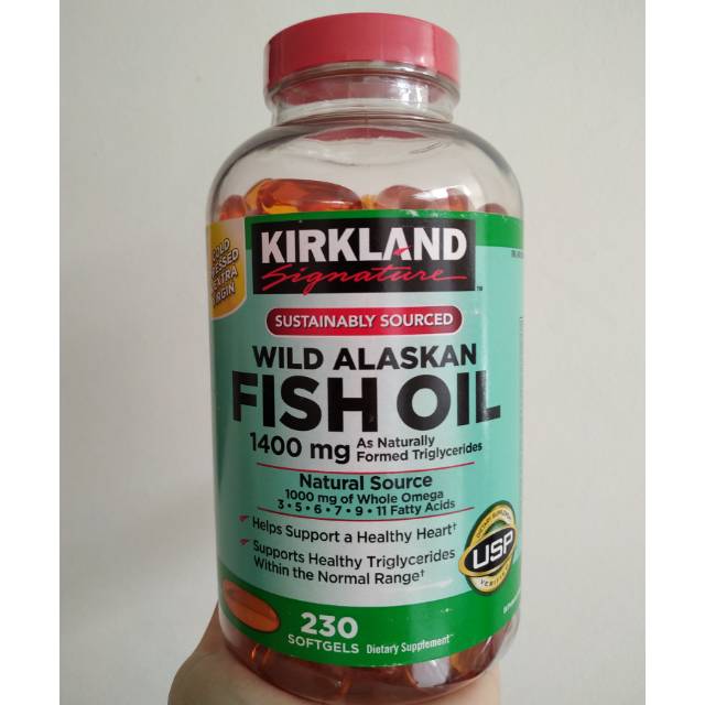 Jual Kirkland Signature Wild Alaskan Fish Oil 1400mg Shopee Indonesia