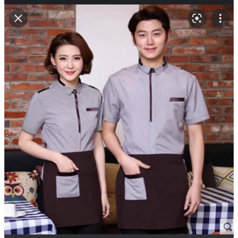 Jual Seragam Restoran Bordir Plus Apron Shopee Indonesia