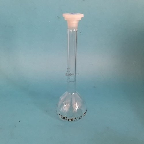 Jual LABU-UKUR-100ML-LABU-VOLUMETRI-PP-STOPPER-IWAKI-PYREX-TUTUP ...