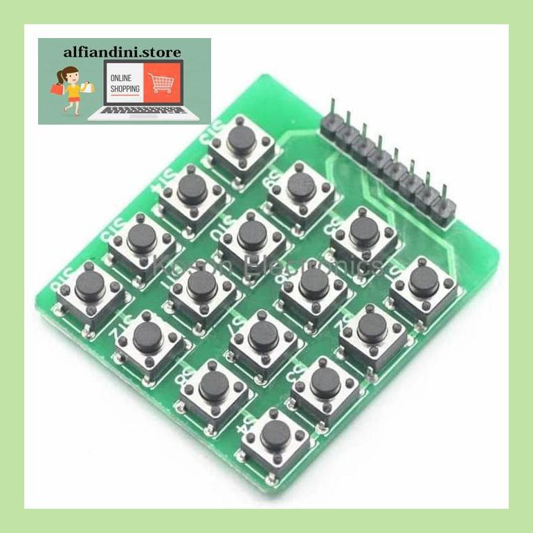 Jual Alfjd0R5 4X4 Matrix 16 Key Push Button 8Pin Keyboard Keypad Module ...