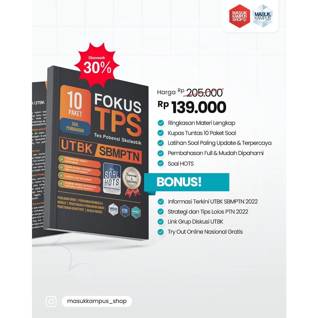 Jual Buku Fokus Tes Potensi Skolastik (TPS) UTBK SBMPTN 2022 | Shopee ...