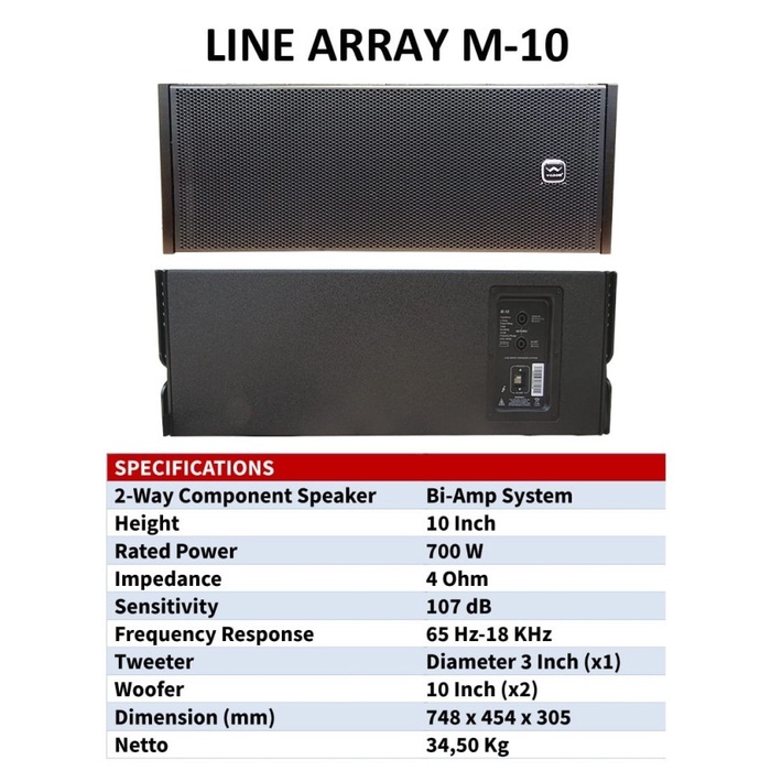 Jual speaker wisdom line array M-10 M10 | Shopee Indonesia