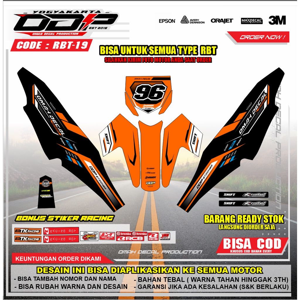 Jual DECAL RBT BODY JUPITER YAMAHA VEGA NEW FULL BODY DEKAL STICKER ...