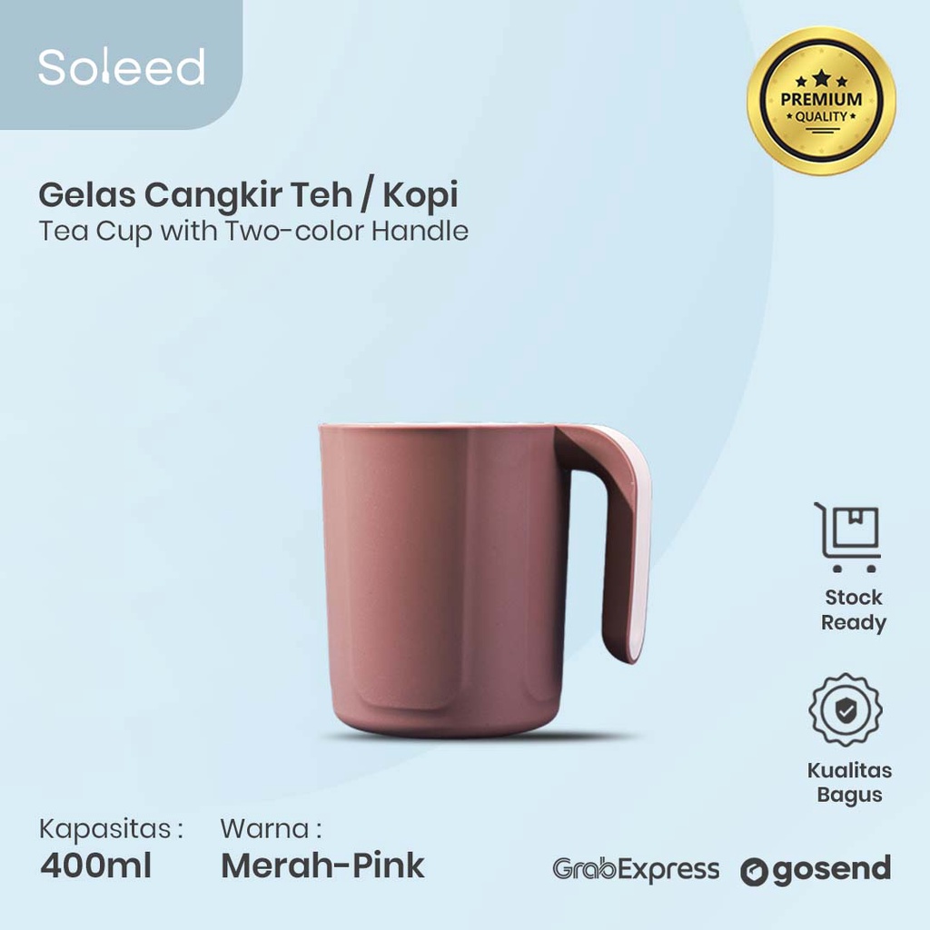 Jual SOLEED Gelas Cangkir Kopi Teh Nordic Tea Cup With Twotone Colour ...