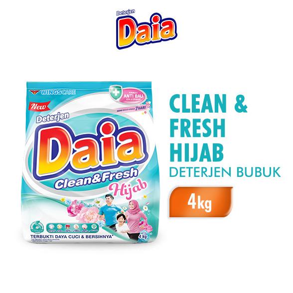 Jual Daia Hijab Deterjen Bubuk Clean & Fresh 4 kg | Shopee Indonesia