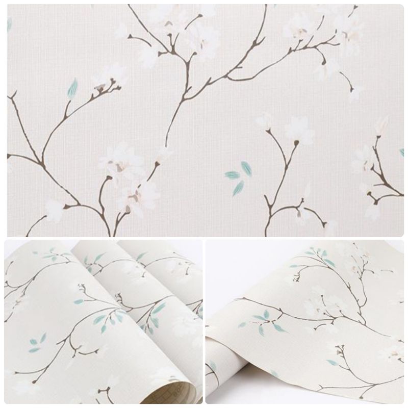 Jual Wallpaper Dinding Sticker Dinding Bunga Sakura Daun Hijau Ruang ...