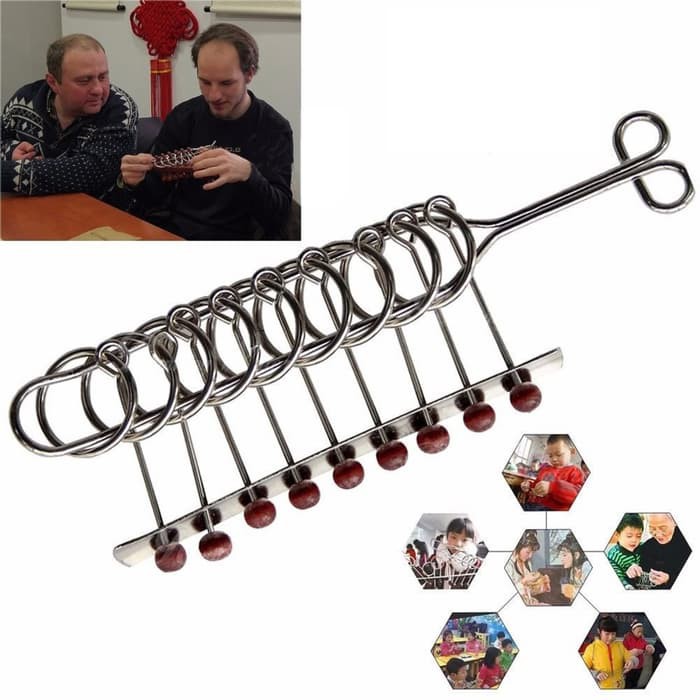 Jual Mechanical Puzzle Cincin Misteri Nine linked rings in the Palace ...