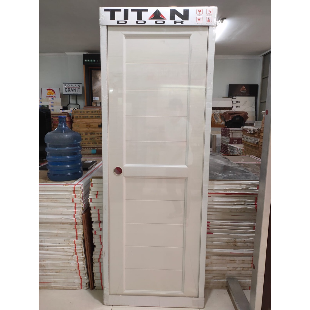 Jual Pintu Kamar Mandi | Pintu PVC 2 Panel Kamar Mandi 70x195 TITAN ...