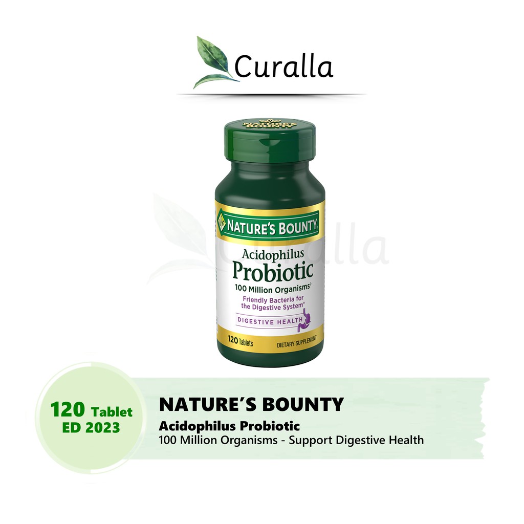 Jual Nature's Bounty Acidophilus Probiotic (120 Tablet) | Shopee Indonesia