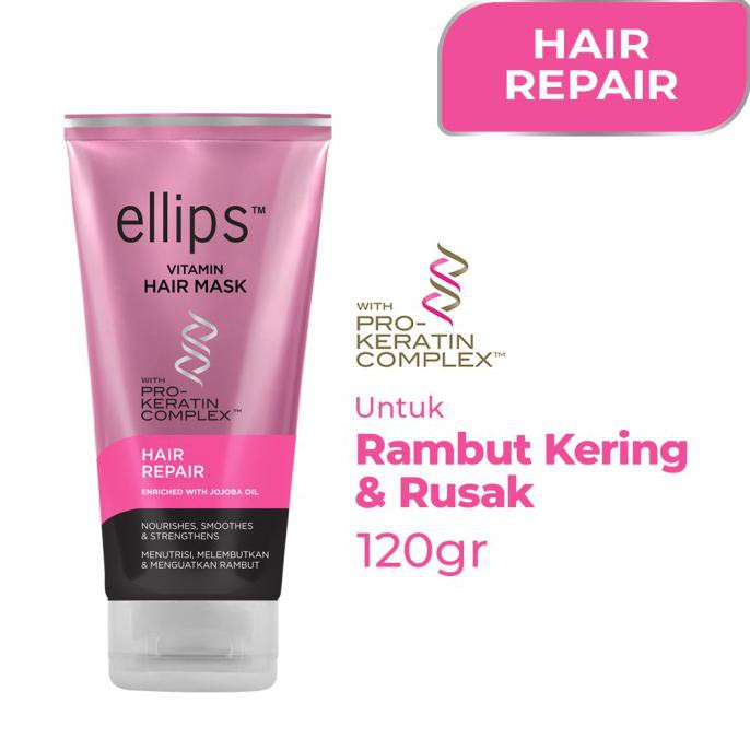 Jual Ellips Hair Mask Pro Keratin Hair Repair Tube 120gr Shopee Indonesia 