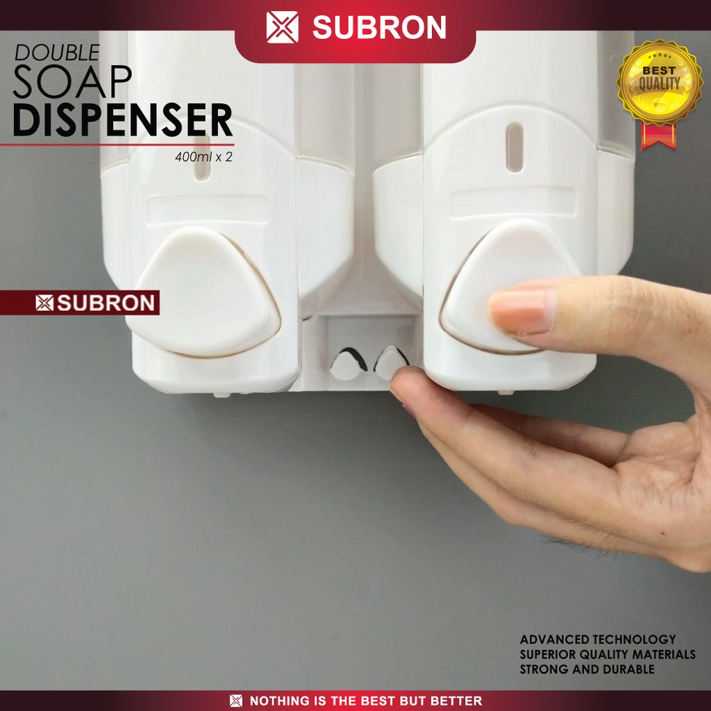 Jual SUBRON Soap Dispenser Single Tempat Sabun Cair Plastik Tebal 400ml ...