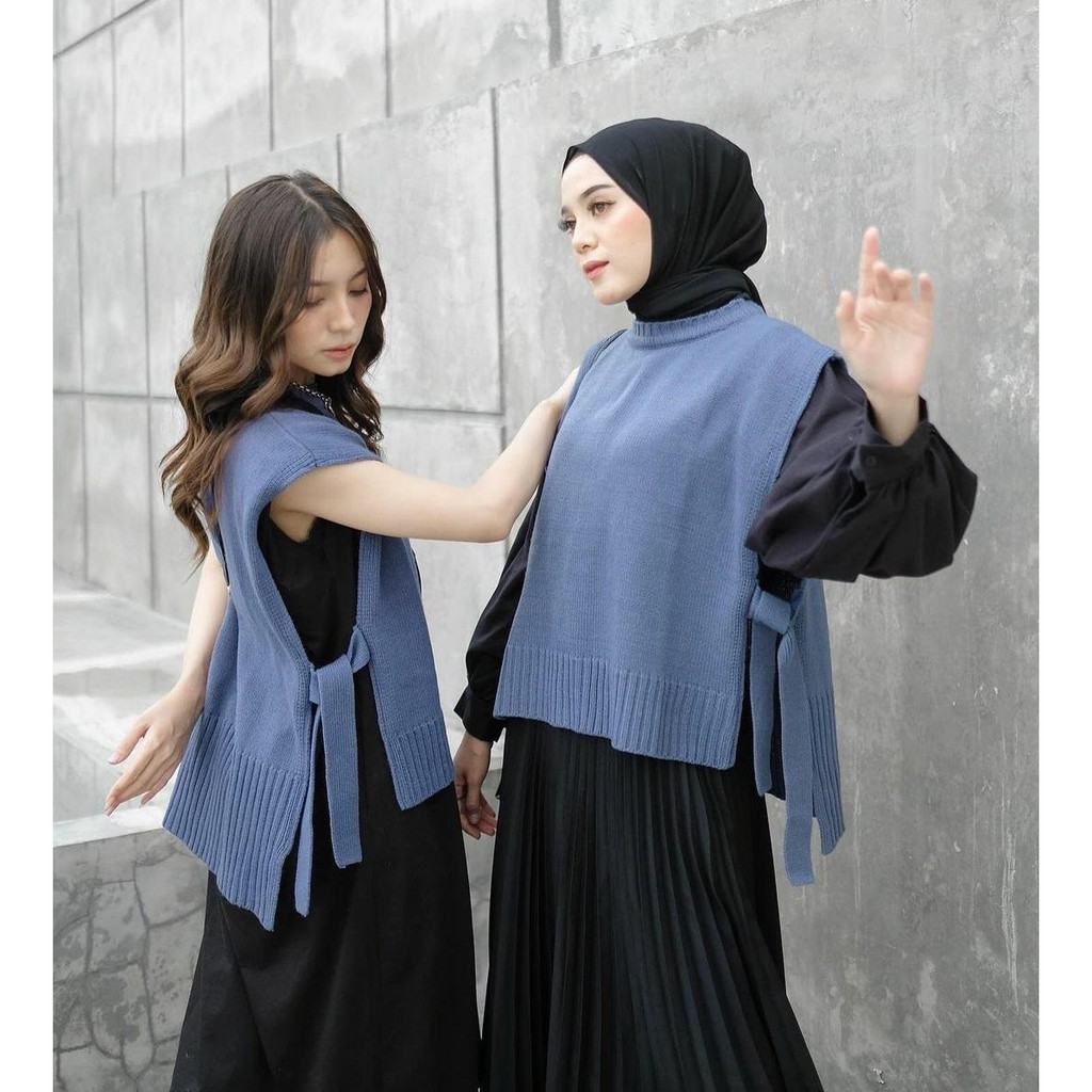 Jual vest rajut rompi tiara #sweaterrajut #pakaianwanita | Shopee Indonesia
