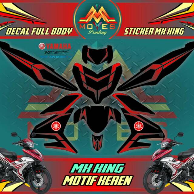 Jual DECAL MOTOR YAMAHA decal sticker Mx king striping decal motor mx ...