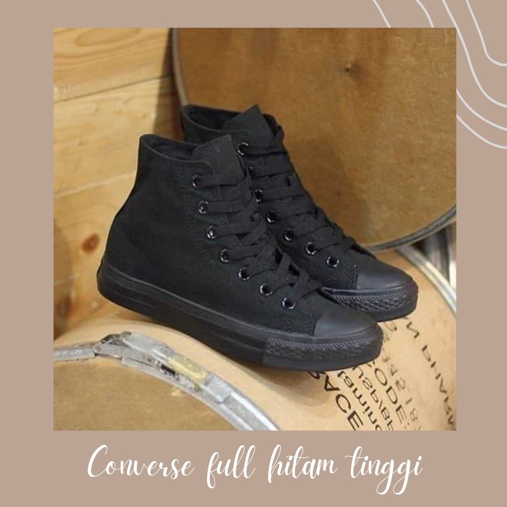 Sepatu kets converse shop all star hitam