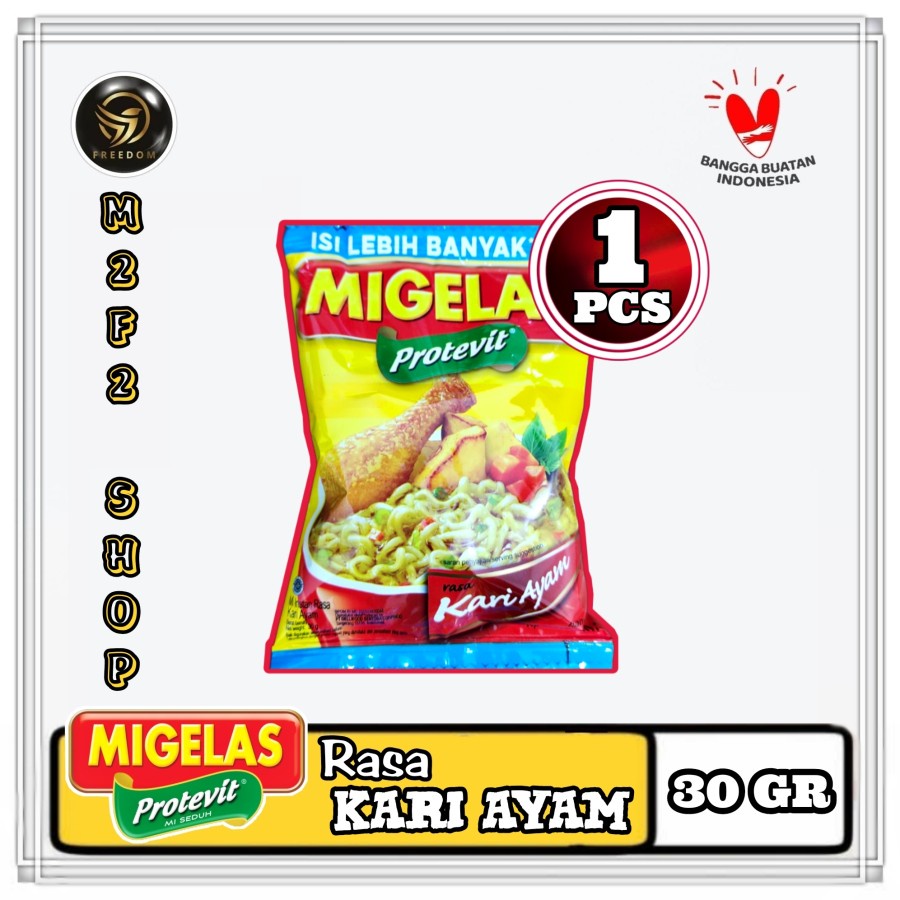 Jual Migelas Protevit Mi Seduh Kuah Rasa Kari Ayam 30 Gr Kemasan